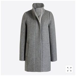 J.Crew Factory Wool-Blend City Coat - Heather Dusk